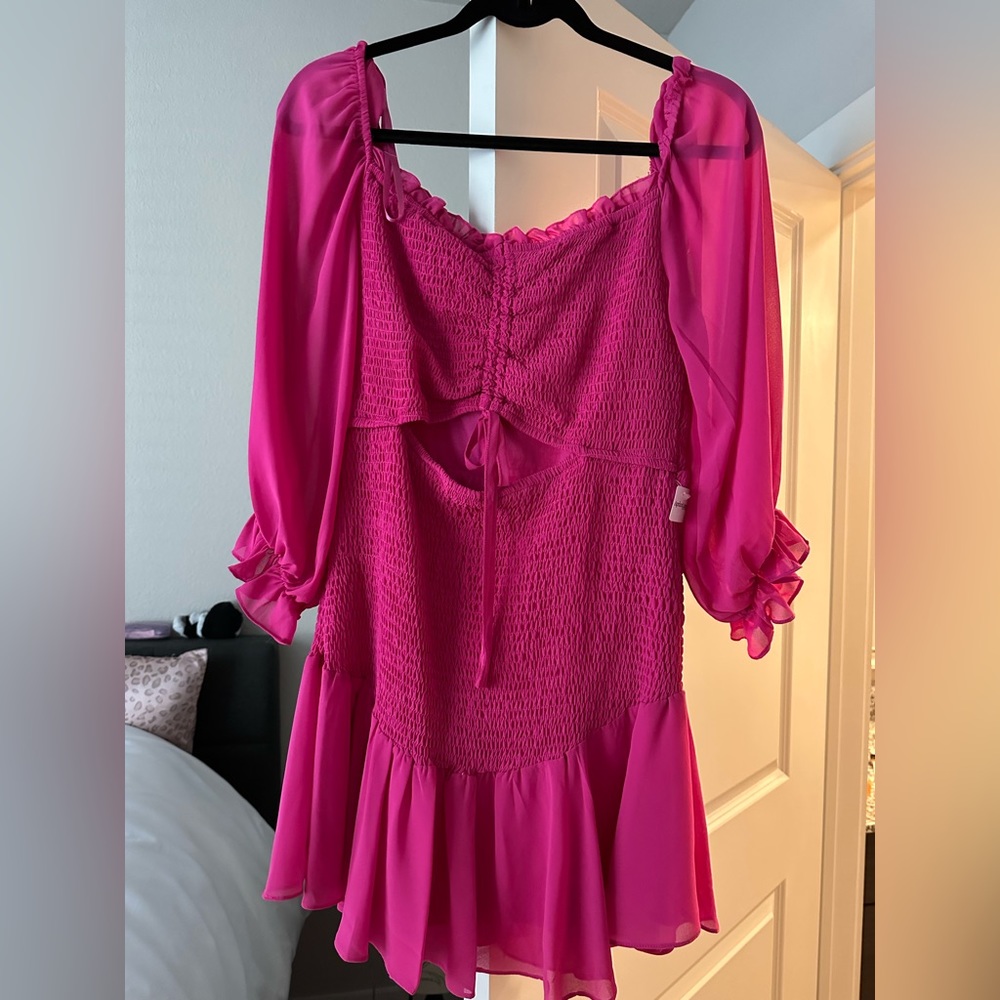 Off the shoulder mini dress